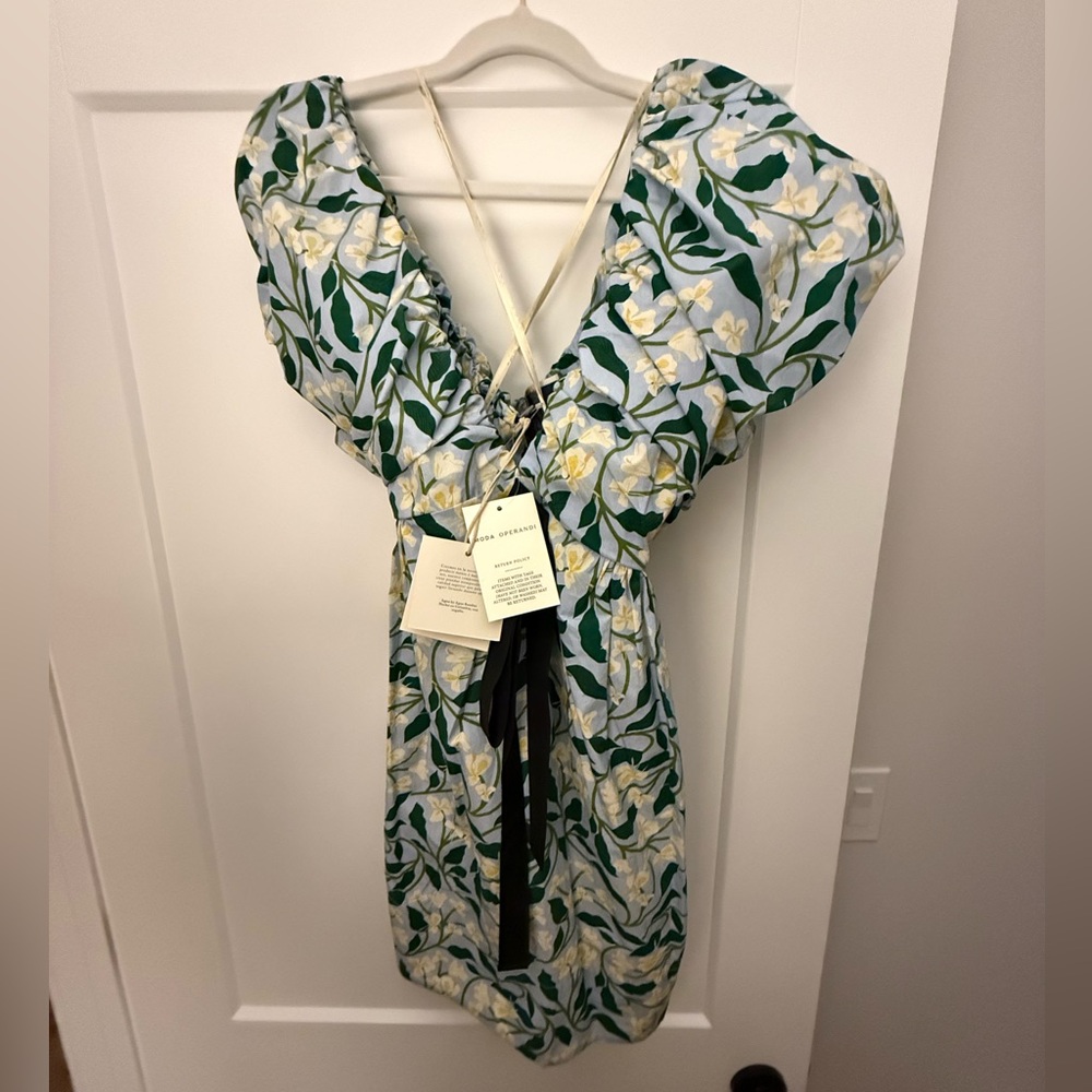 Agua by Agua Bendita Blue Floral Mini Dress - Picture 3 of 8